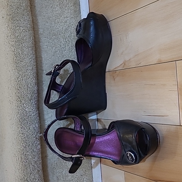 Women's size 9 Coach wedge platform shoes - Picture 1 of 6